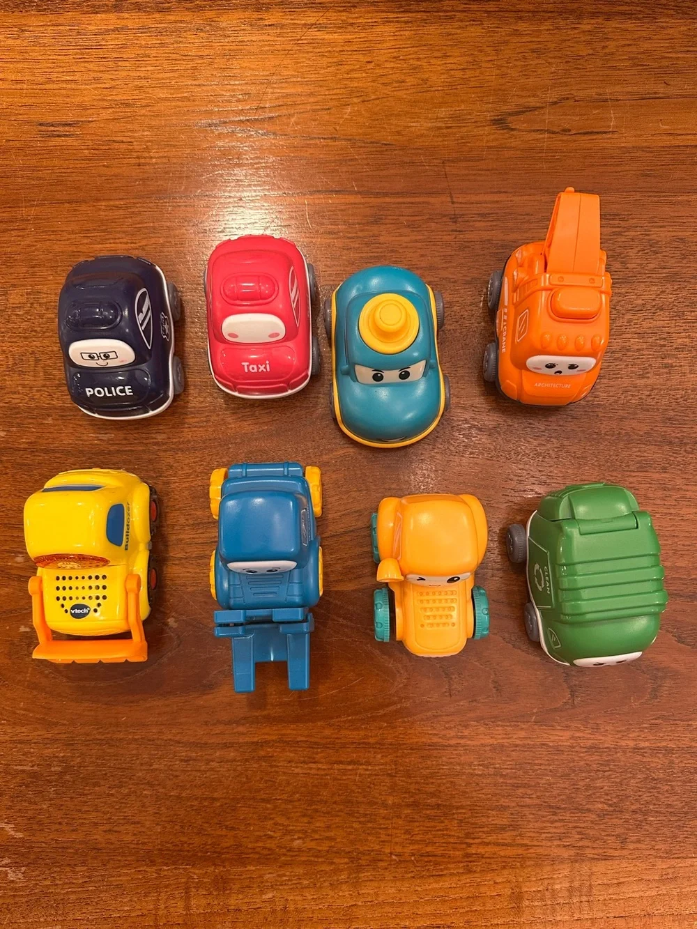 Bundle of 8 Vehicles, Cars and Construction Vehicles, Multicolored